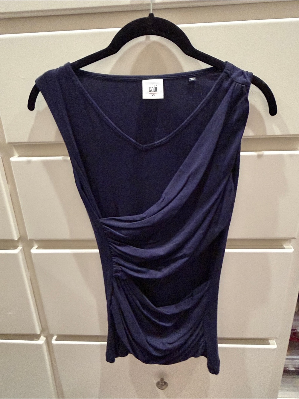 CAbi elevated Navy Sleeveless Shirt